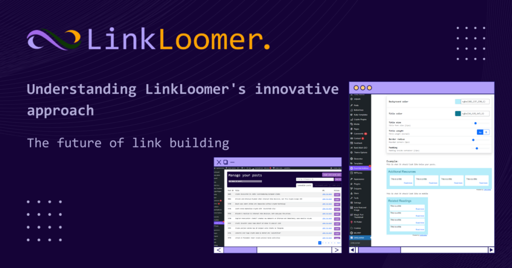 LinkLoomer linkbuilding for wordpress